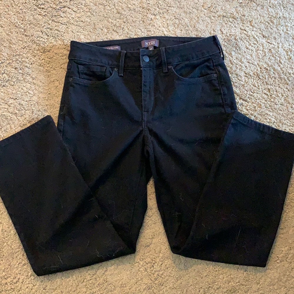 NYDJ “Marilyn Straight” black jeans